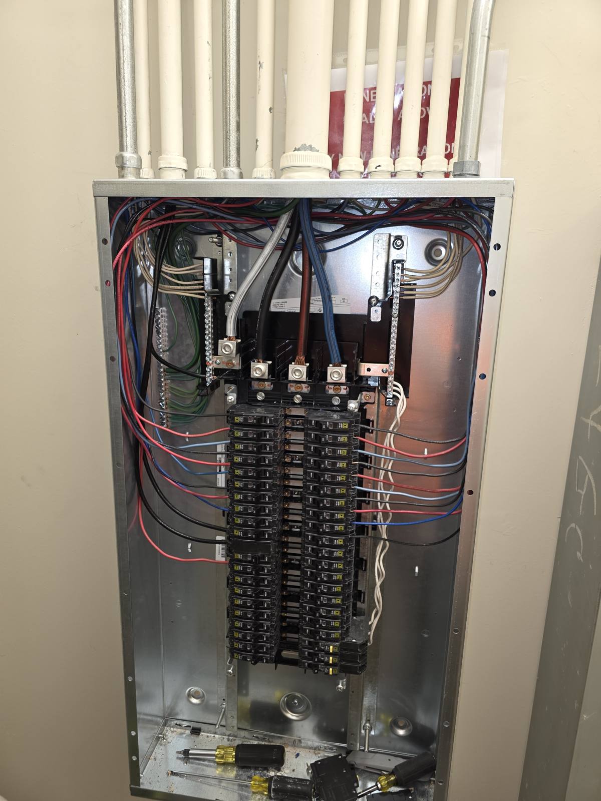New L4GB panel installed with old wires reconnected