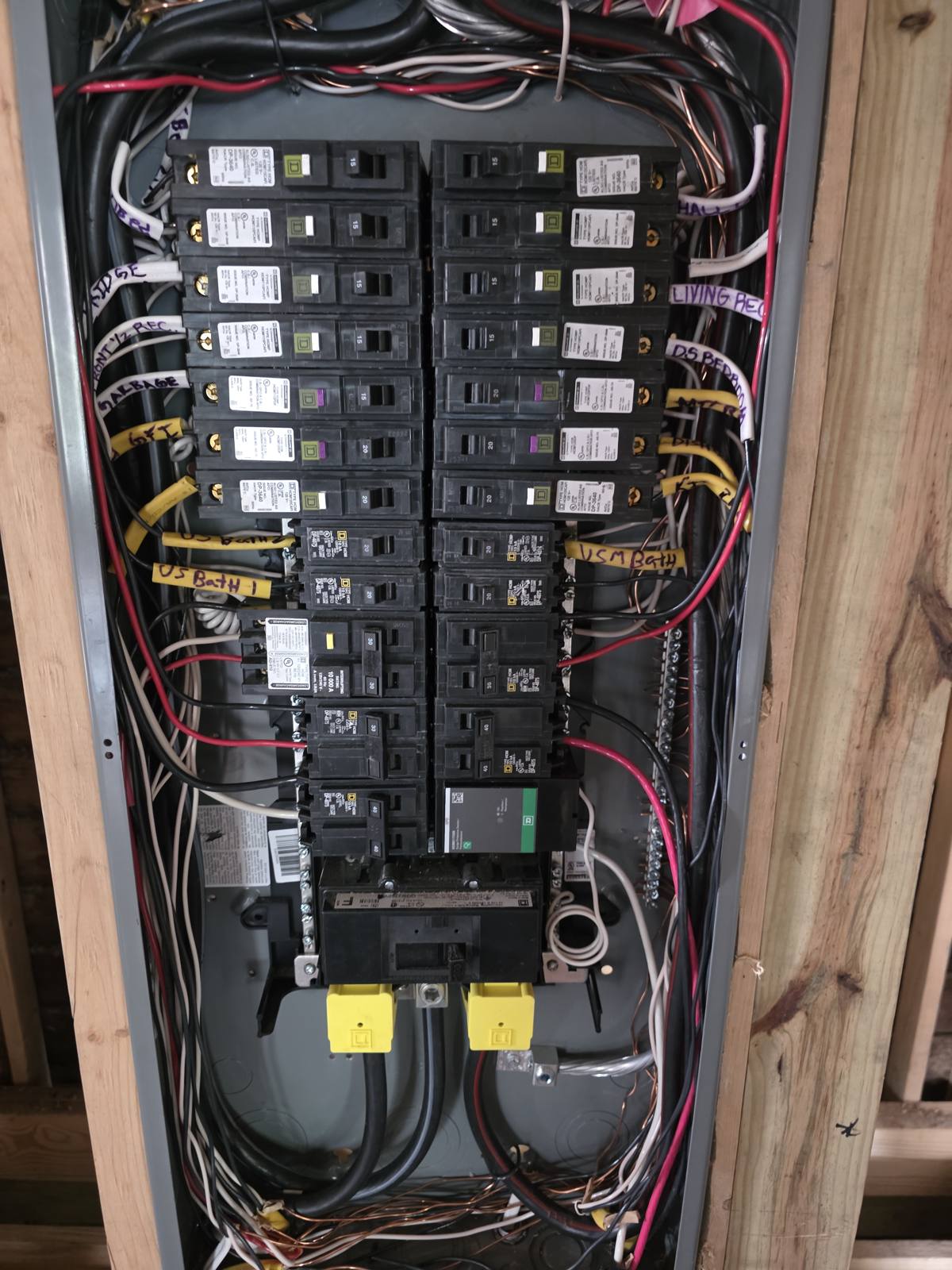Residential panel swap with labeled breakers